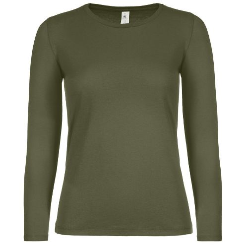 B & C Collection B&C #E150 Long Sleeve /Women Urban Khaki